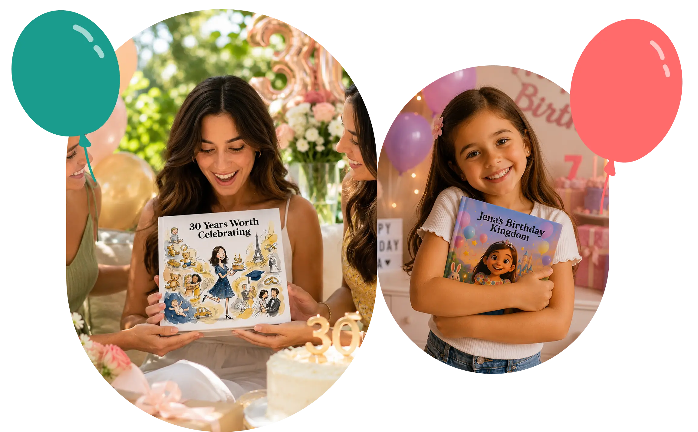 Birthday gift hero with personalized books