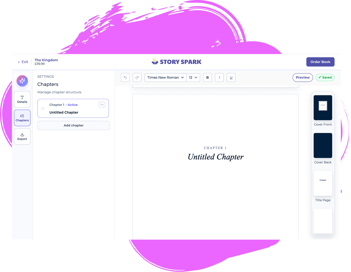Book editor edit functions preview