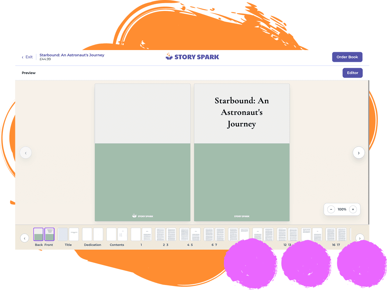 Book editor previews