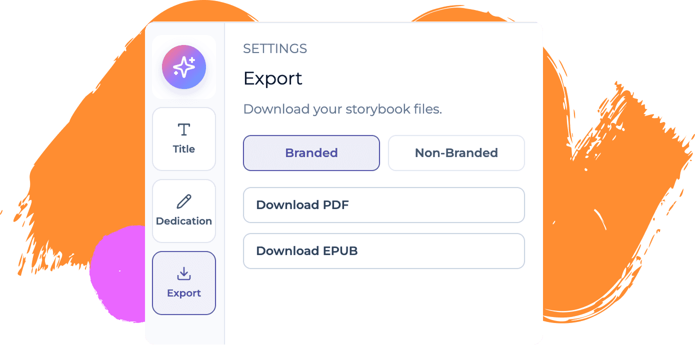 Book editor export functions