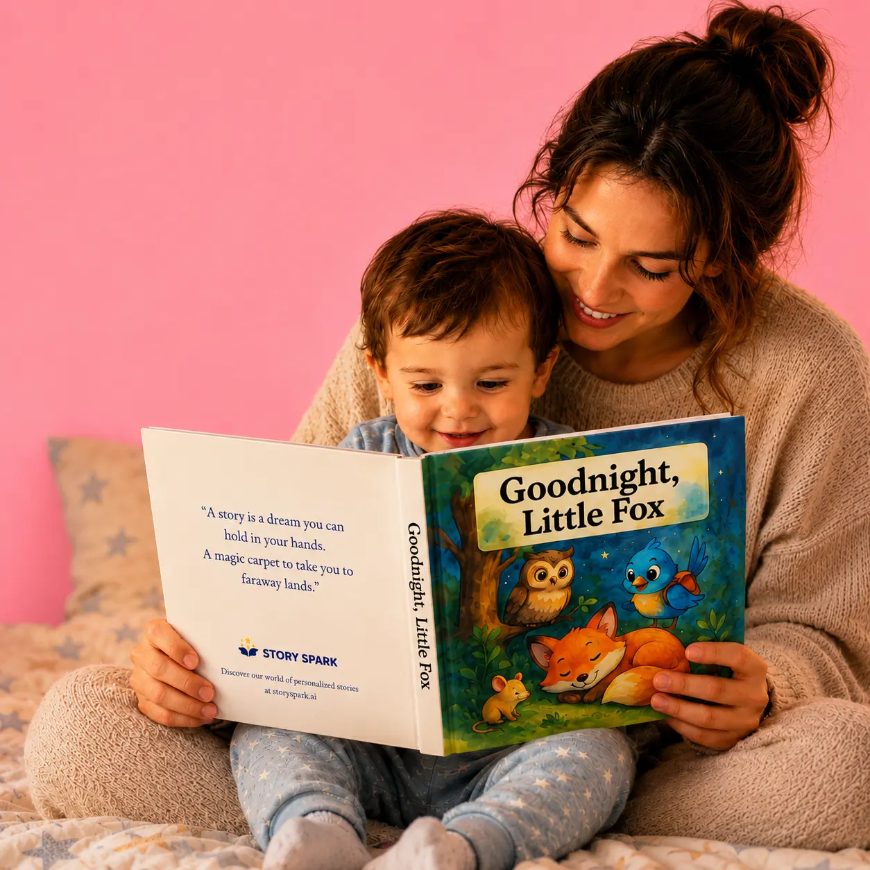 Generate personalized bedtime storybooks, comic books, books, and audiobooks for kids