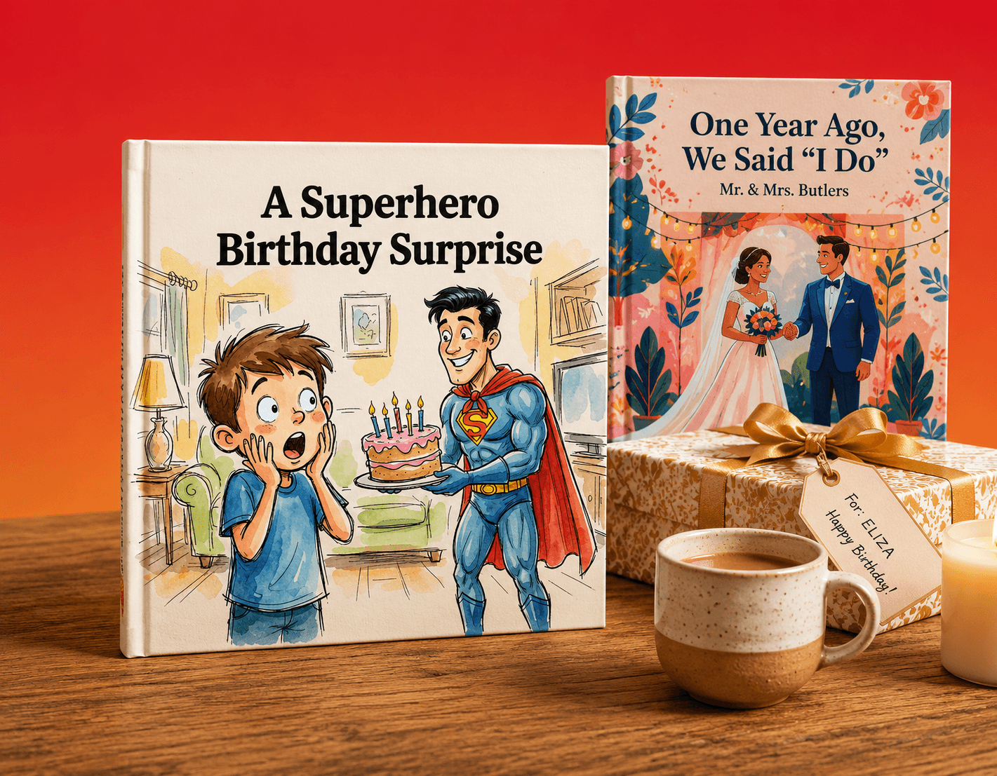 Personalized books created as gifts