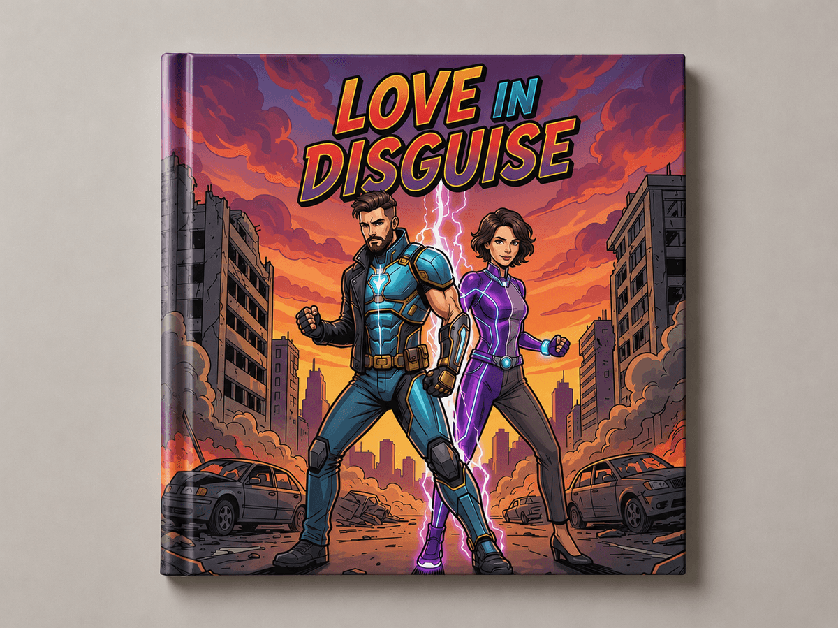Personalized Valentine comic book gift preview