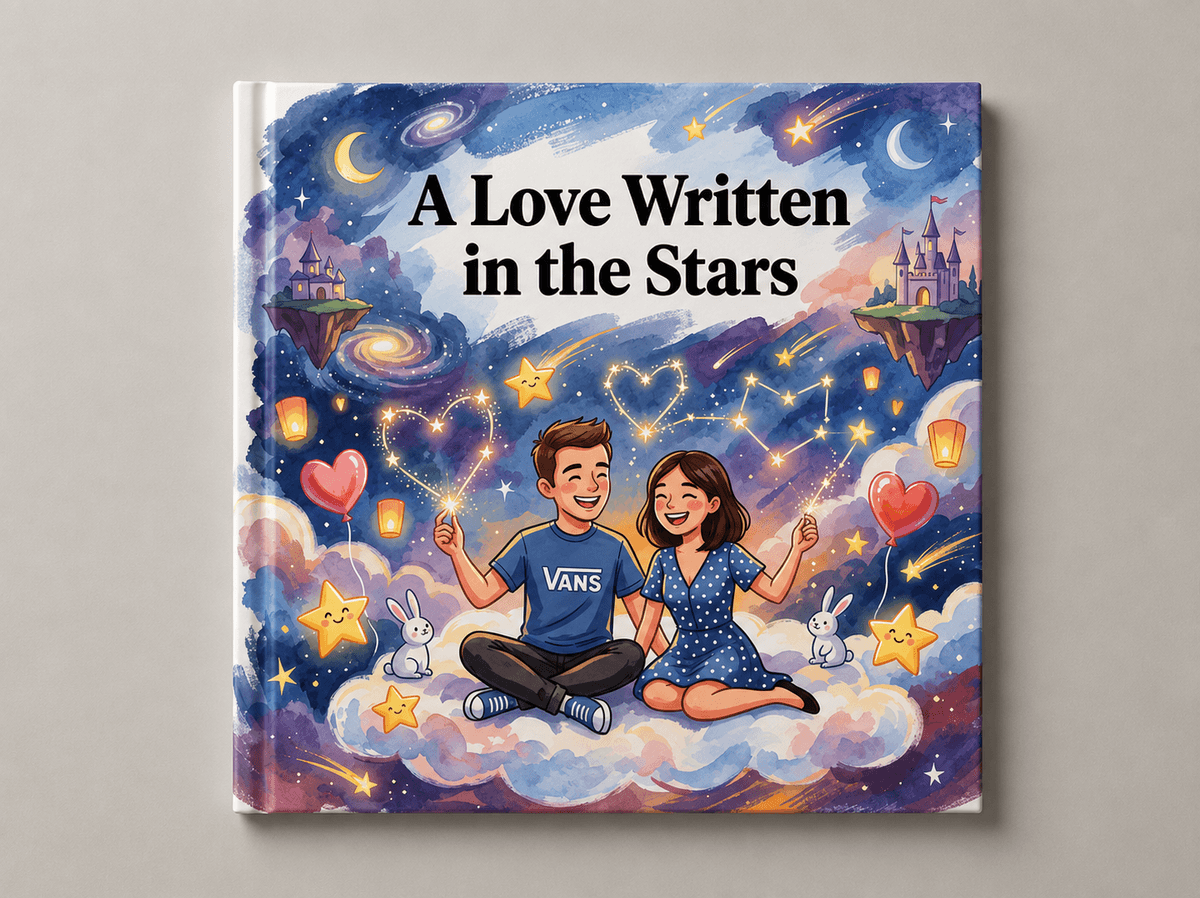 Personalized Valentine storybook gift preview