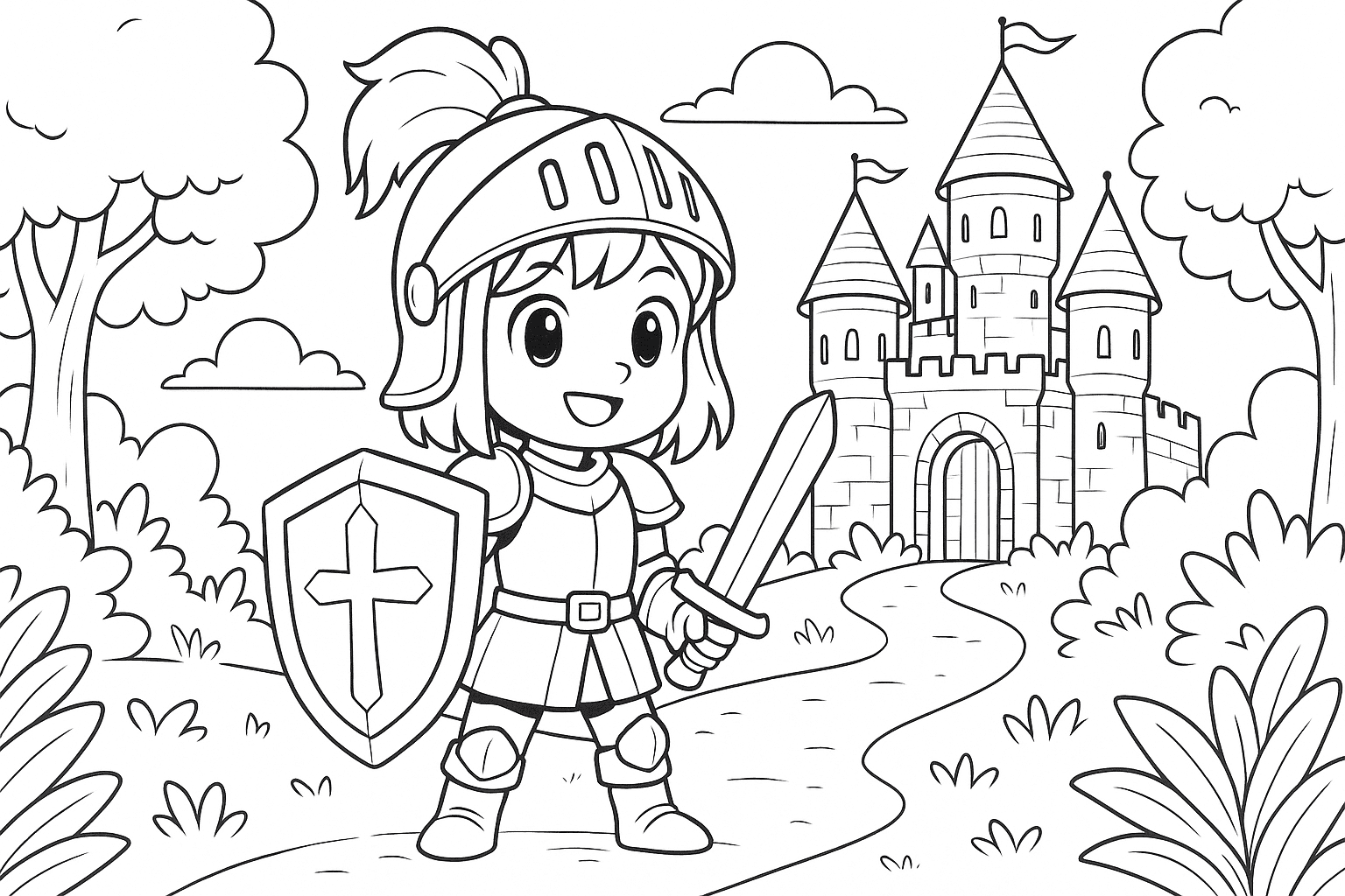 Colouring Book illustration style