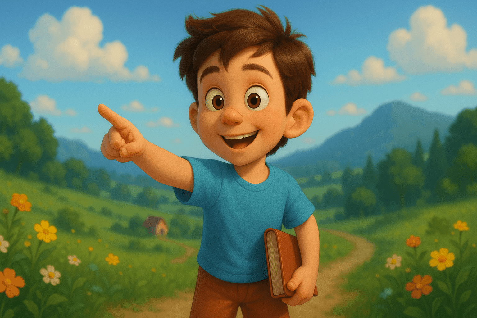 Pixar illustration style