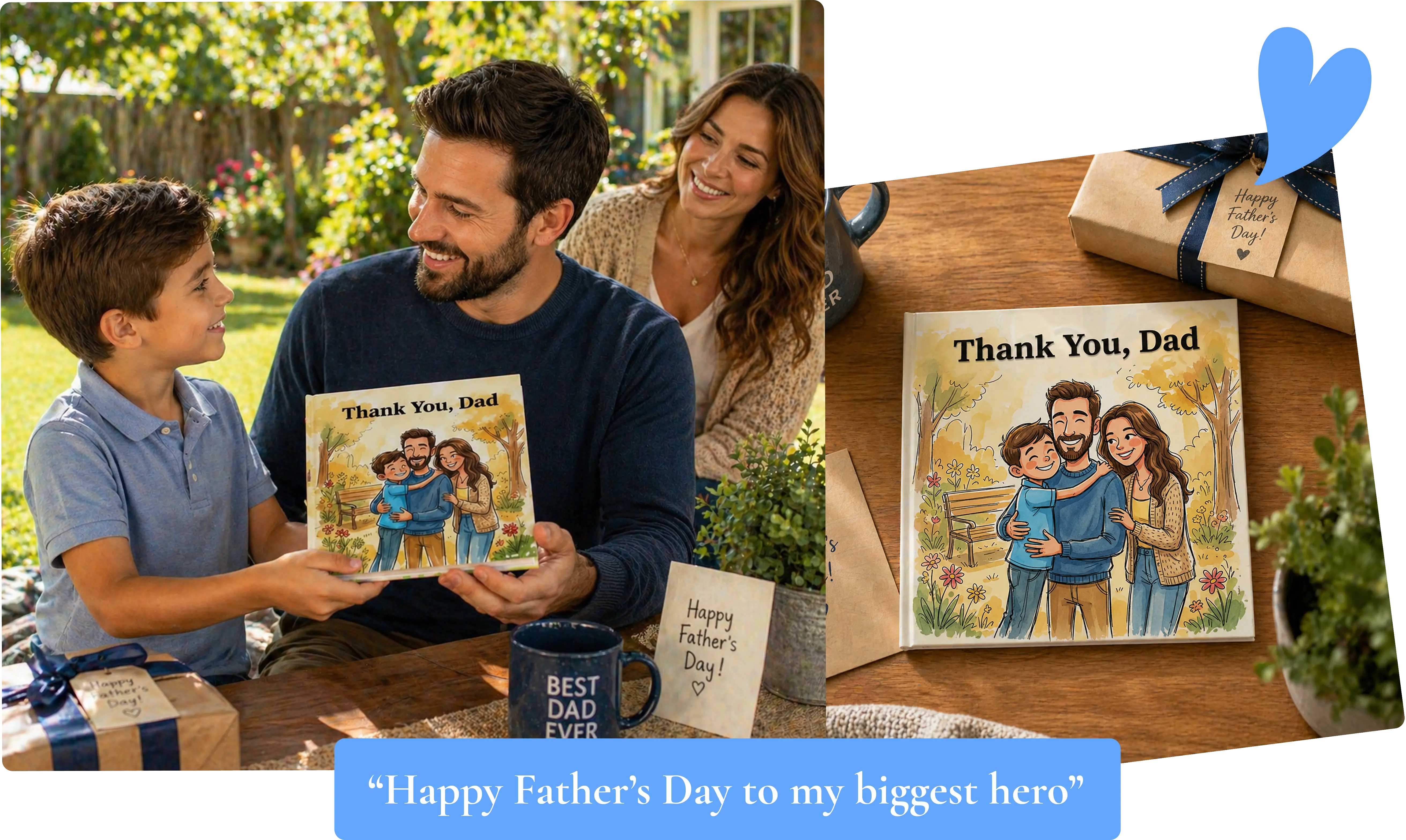 Father's Day personalized storybook hero