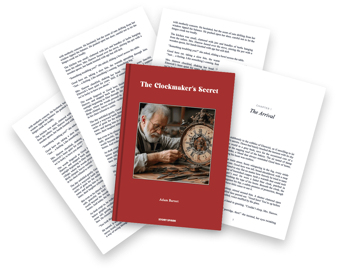 Example printed book with open interior pages