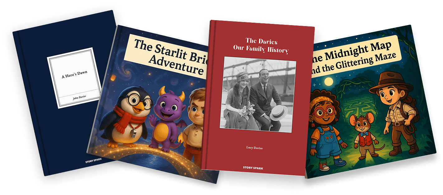 Story Spark book creator hero books