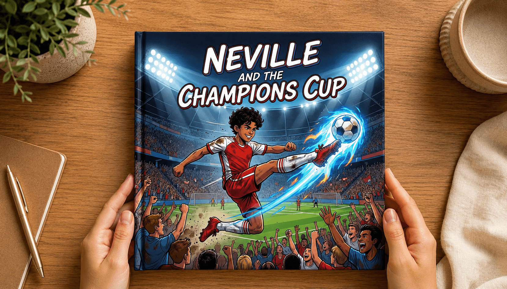 Finished personalized hardcover comic book