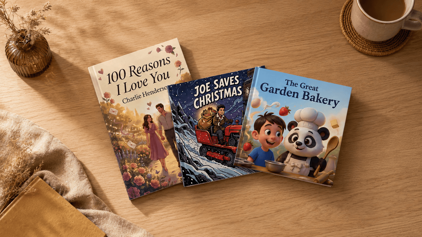 Personalized Story Spark books created as gifts for different occasions