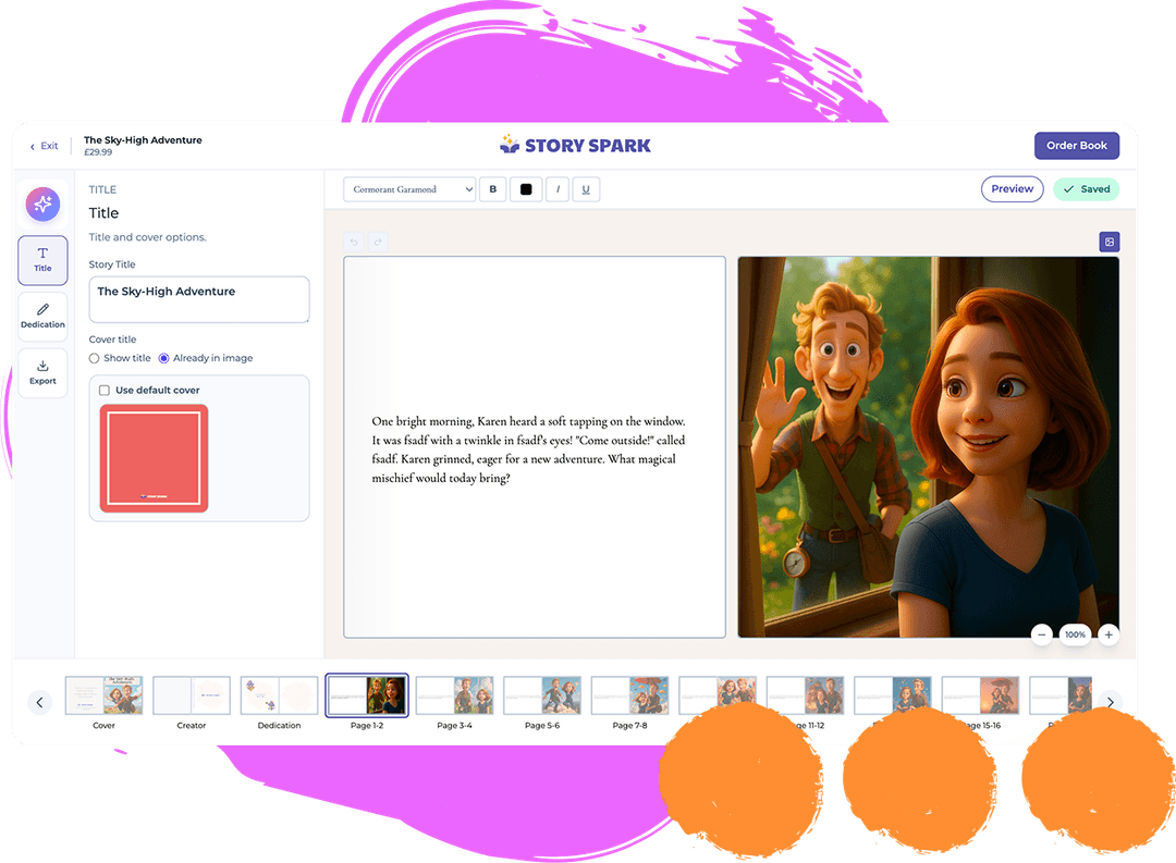 Story Maker Using Custom Words Storybook Creator - AI Story Generator & Book Illustrator | Story Spark