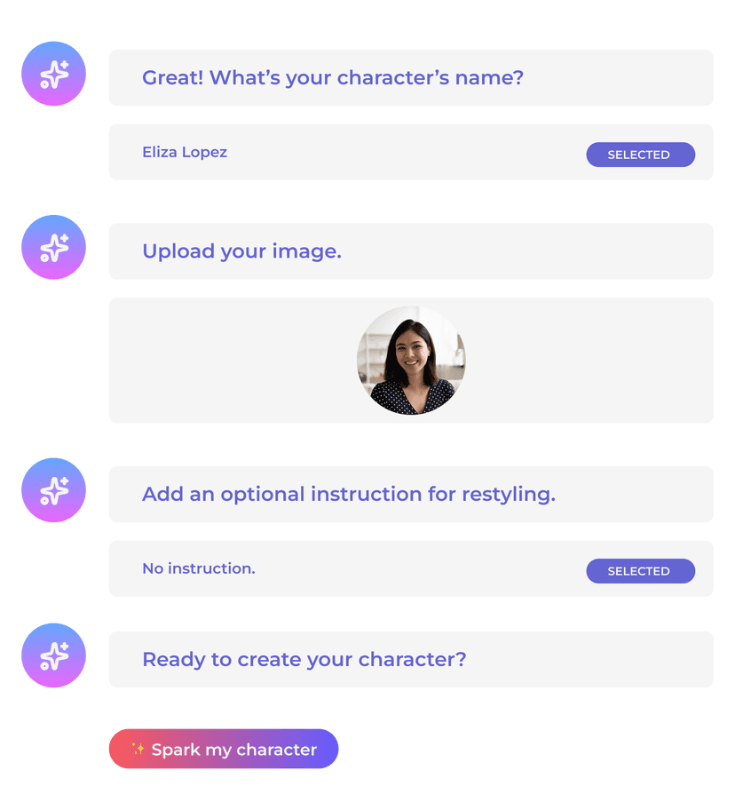 Image Upload Character Creation
