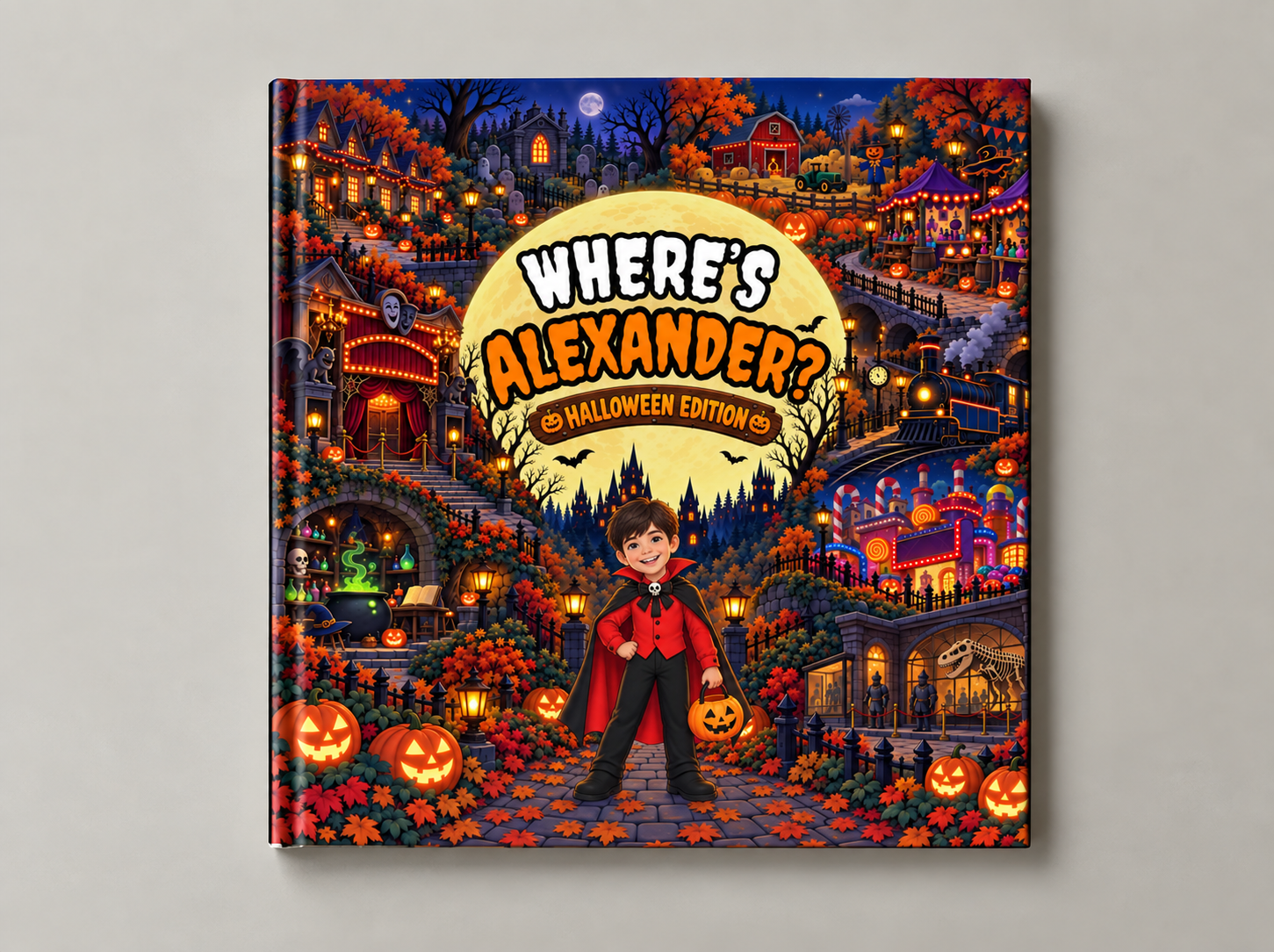 Halloween Edition personalized search-and-find book