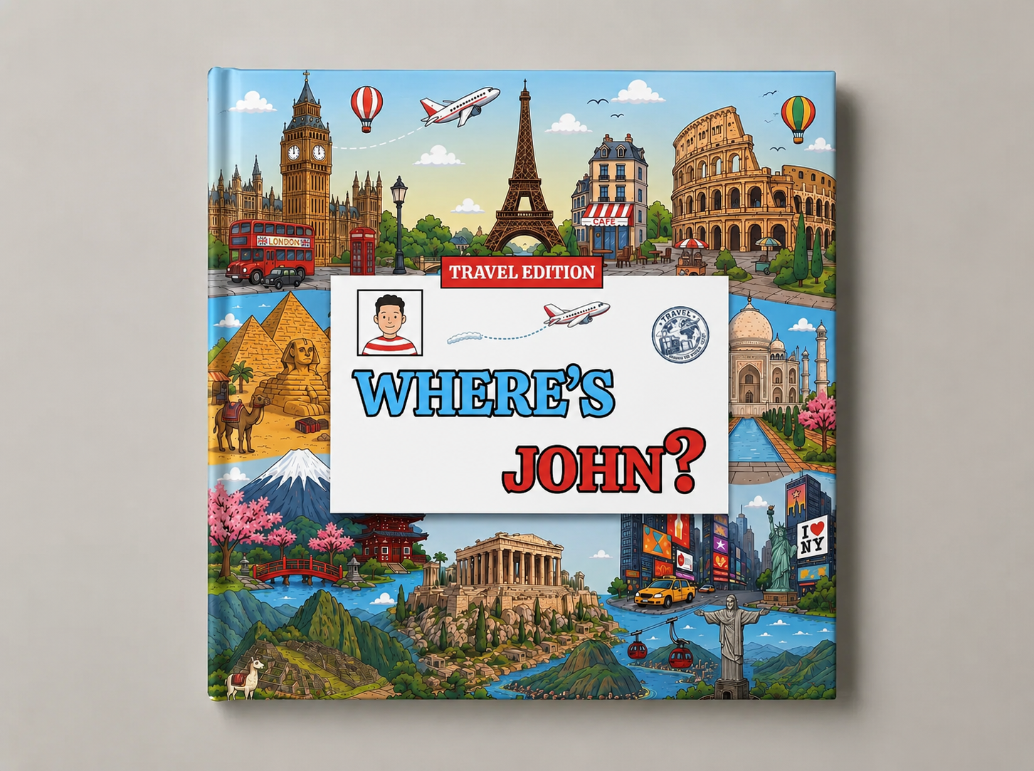 Around the World Edition personalized search-and-find book